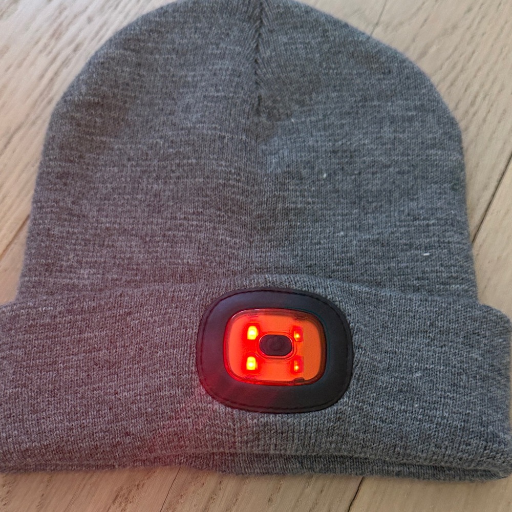 Gray LED Beanie Hat